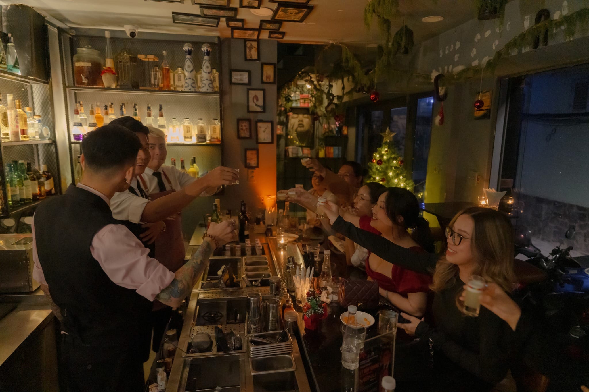 LIB Hidden Bar District 3 mysterious minimalist speakeasy design