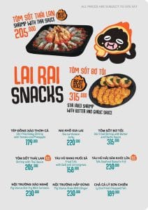 Thực đơn phong phú của B40