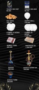 menu paradise club 5