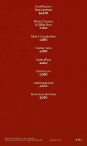 Menu cocktail signature Fetti đồng giá 350k: Lychee Dusk, Midnight Velvet