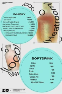Menu whisky và nước ngọt Heatroom: Macallan, Coke 85
