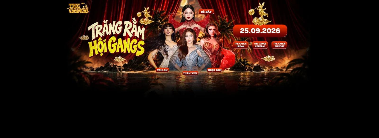 Banner đêm nhạc Trăng Rằm Hội Gangs 25.09.2026 tại The Gangs